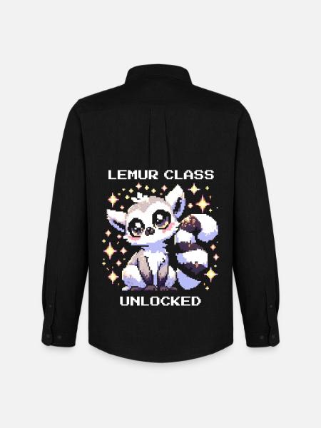 Lemur Class Unlocked | RPG, Leveling - Men's Oxford Shirt by Stanley/Stella - black
