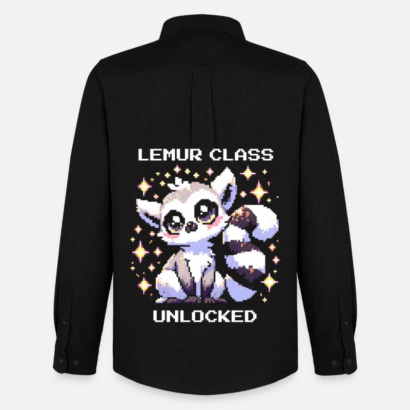 Lemur Class Unlocked | RPG, Leveling - Men's Oxford Shirt by Stanley/Stella - black