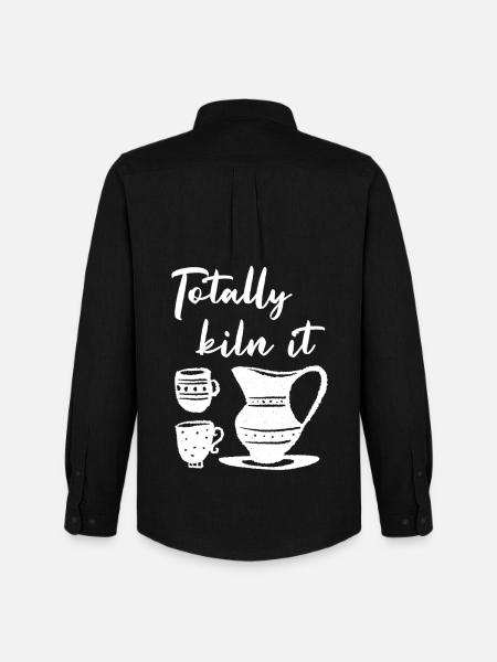 Totally bin it coffee kitchen illustration - Men's Oxford Shirt by Stanley/Stella - black