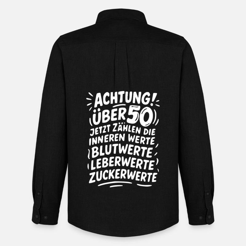 Achtung Über 50 Werte - Männer Oxford Hemd von Stanley/Stella - Schwarz