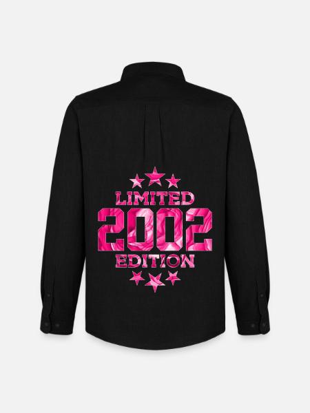 LIMITED EDITION 2002 24TH BIRTHDAY - Men's Oxford Shirt by Stanley/Stella - black