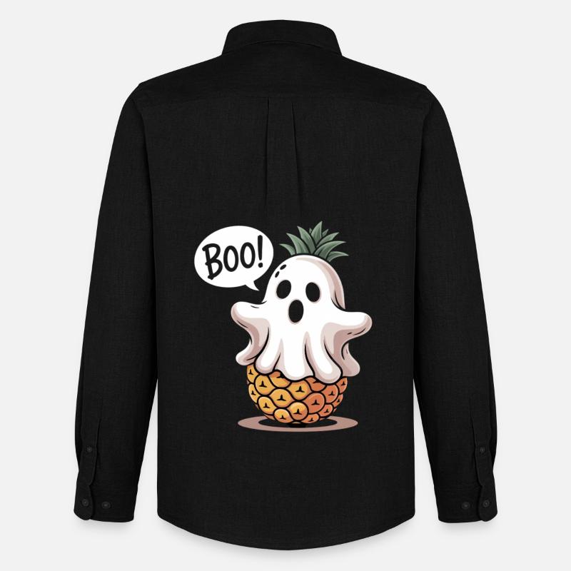 Ananas Geist Halloween - Männer Oxford Hemd von Stanley/Stella - Schwarz