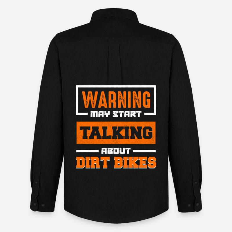 Advarsel: Dirt Bikes Talk Start - Oxfordskjorte herre Stanley/Stella - sort