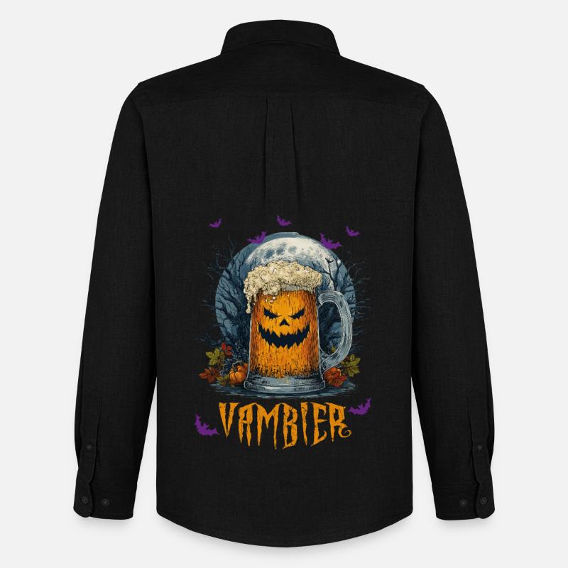 Vambier - Happy Halloween - Männer Oxford Hemd von Stanley/Stella - Schwarz