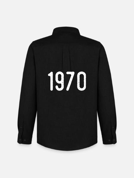 Awesome since 1970 | 1970 gift - Men's Oxford Shirt by Stanley/Stella - black