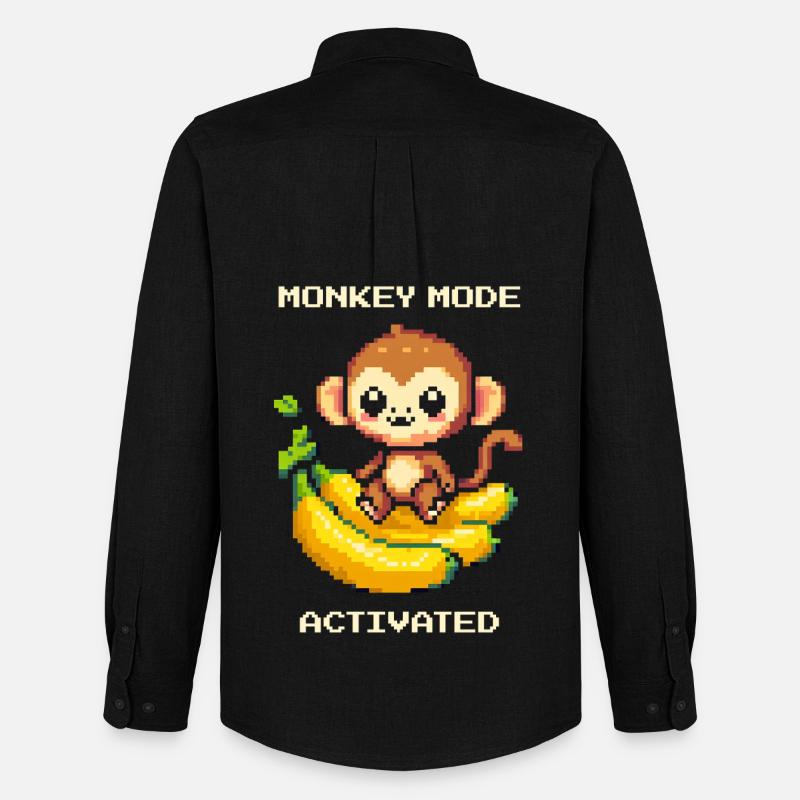 Mode Singe activé | Singe, Banane, Mignon - Chemise Oxford homme Stanley/Stella - noir