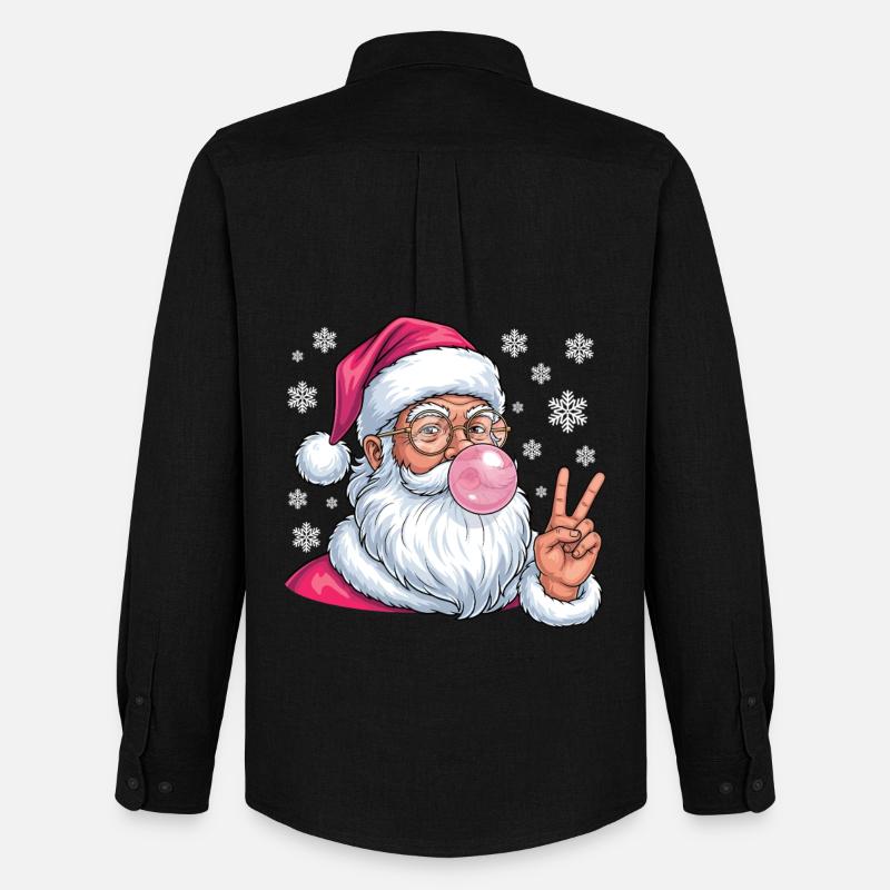 Weihnachtsmann Bubble Gum - Männer Oxford Hemd von Stanley/Stella - Schwarz