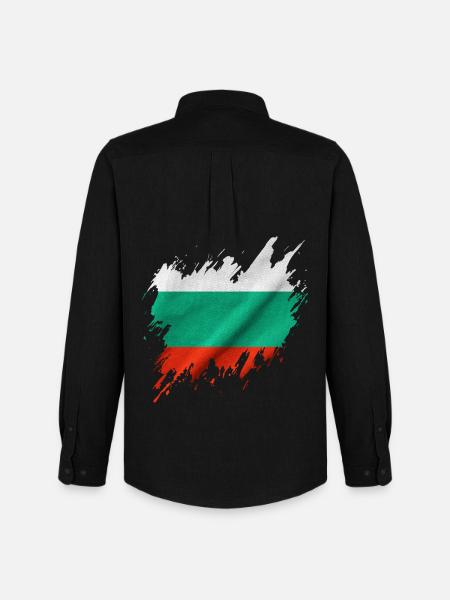 Drapeau bulgare, style déchiré - Chemise Oxford homme Stanley/Stella - noir