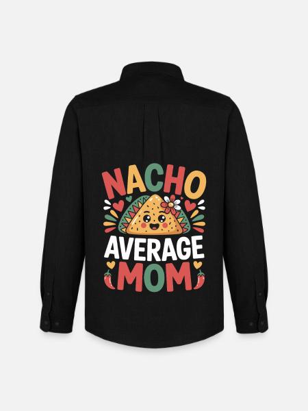 Nacho Average Mom Funny - Men's Oxford Shirt by Stanley/Stella - black