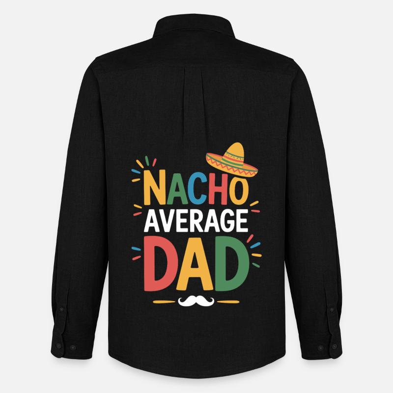 Nacho Average Dad - Männer Oxford Hemd von Stanley/Stella - Schwarz