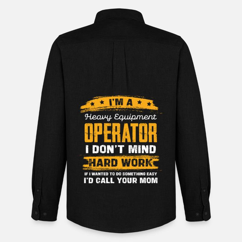 Schwergeräte Operator Spruchshirt - Männer Oxford Hemd von Stanley/Stella - Schwarz