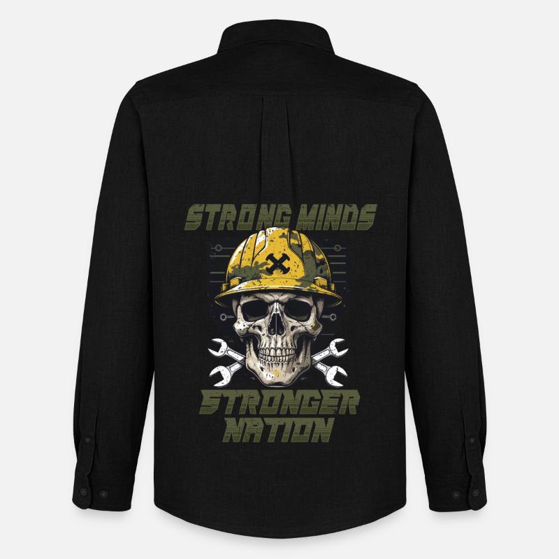 Militär Mechaniker - Männer Oxford Hemd von Stanley/Stella - Schwarz