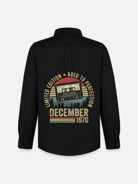 December 1970 - Anniversary December 1970 - Men's Oxford Shirt by Stanley/Stella - black