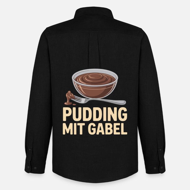 Pudding Mit Gabel - Männer Oxford Hemd von Stanley/Stella - Schwarz