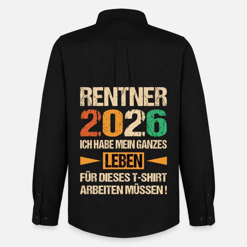 Rentner 2026  - Männer Oxford Hemd von Stanley/Stella - Schwarz