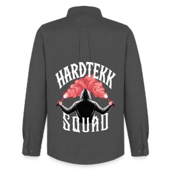 Hardtekk Squad Tekke East Germany - Men's Oxford Shirt by Stanley/Stella - anthracite - Back - AI Model Male 185 dark (185cm)