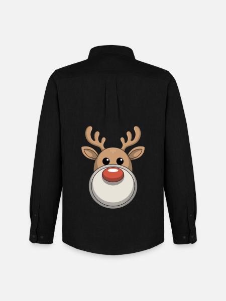 Reindeer Ugly Christmas - Men's Oxford Shirt by Stanley/Stella - black