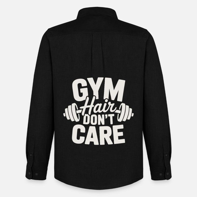 Gym - Männer Oxford Hemd von Stanley/Stella - Schwarz
