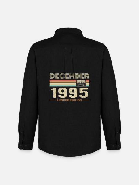 December 1995 Birthday December 1995 December - Men's Oxford Shirt by Stanley/Stella - black