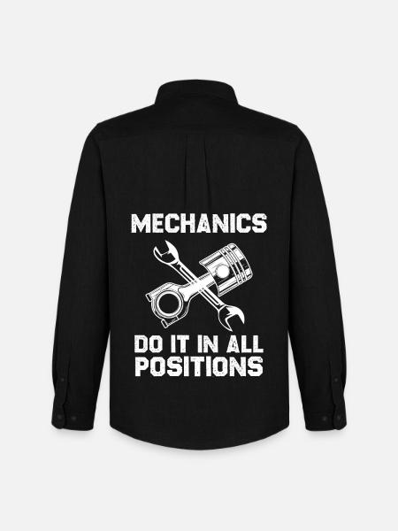 Mechanic Saying All Positions - Men's Oxford Shirt by Stanley/Stella - black