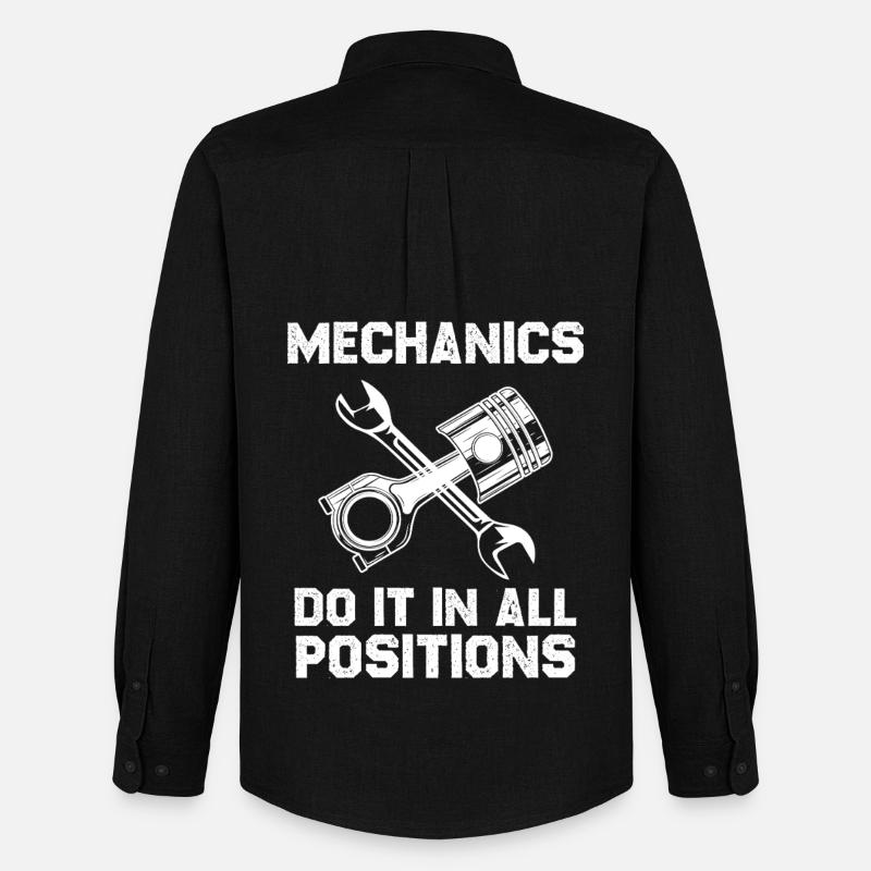 Mechaniker Spruch Alle Positionen - Männer Oxford Hemd von Stanley/Stella - Schwarz