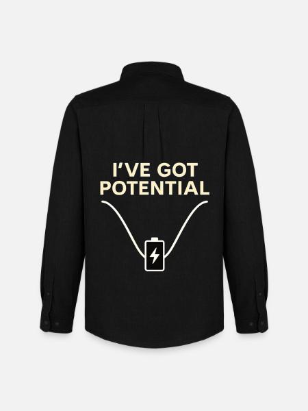 I've Got Potential – Funny Energy Shirt - Men's Oxford Shirt by Stanley/Stella - black