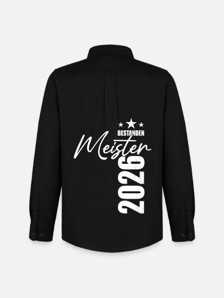 Master passed in 2026 - exam - success - Men's Oxford Shirt by Stanley/Stella - black