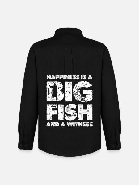 Big Pisces Happiness - Men's Oxford Shirt by Stanley/Stella - black