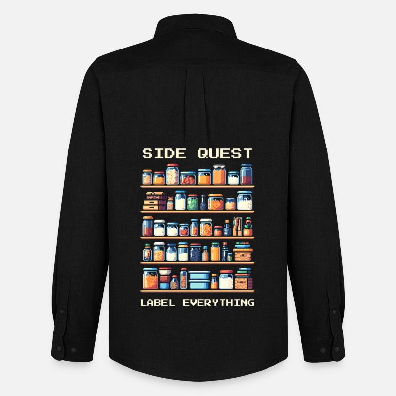 Side Quest | Alles beschriften - Männer Oxford Hemd von Stanley/Stella - Schwarz