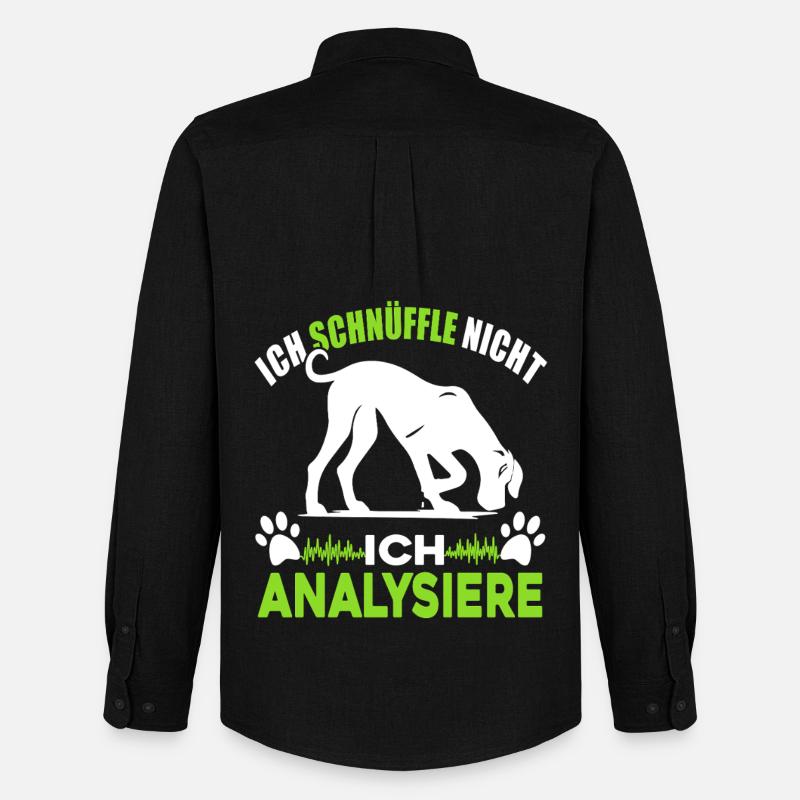 Ich schnüffle nicht - ich analysiere - Männer Oxford Hemd von Stanley/Stella - Schwarz