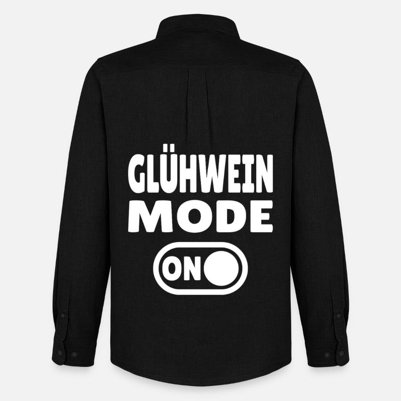 Gluehwein Mode ON - Männer Oxford Hemd von Stanley/Stella - Schwarz