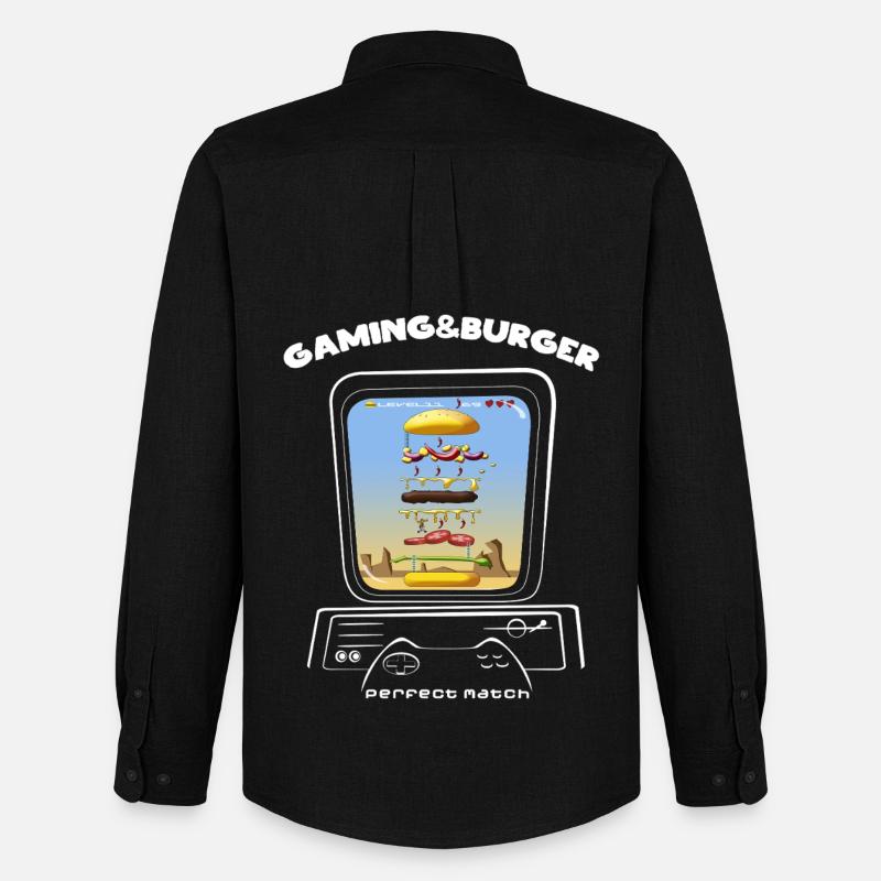 Camping - Männer Oxford Hemd von Stanley/Stella - Schwarz
