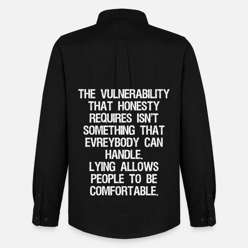 the vulnerability that honesty requires isn't - Männer Oxford Hemd von Stanley/Stella - Schwarz