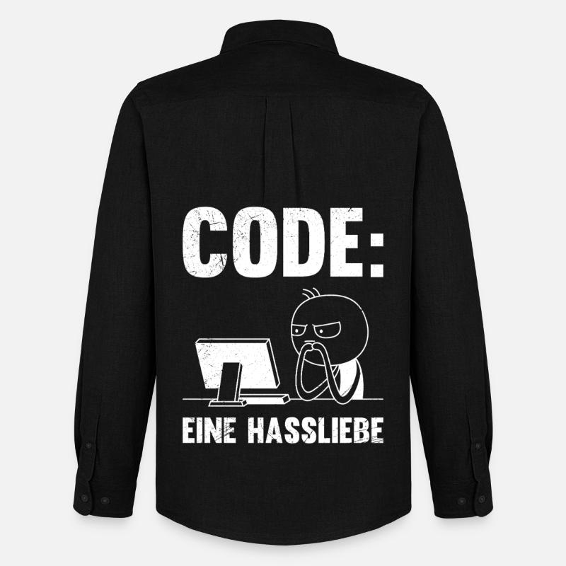 Codeur : UNE RELATION AMOUR-HAINE DRÔLE - Chemise Oxford homme Stanley/Stella - noir