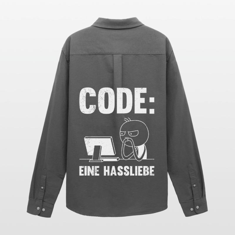 Coder CODE A LOVE-HATE RELATIONSHIP FUNNY Men's Oxford Shirt by Stanley/Stella