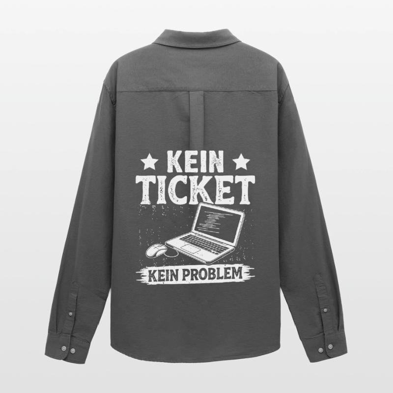Nerd Computer NO TICKET NO PROBLEM FUNNY Men's Oxford Shirt by Stanley/Stella