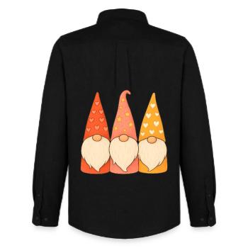 Gnomes Hearts Stars Weihnachtsfeiertag Spaß - Männer Oxford Hemd von Stanley/Stella - Schwarz - Hinten - AI Model Male 185 dark (185cm)
