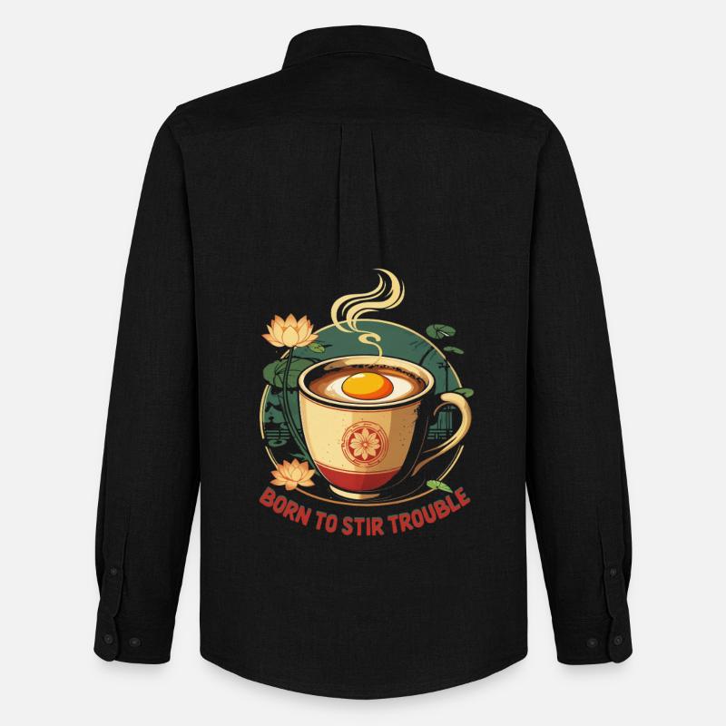 Vietnamesisches Essen Kaffee Mit Eigelb - Männer Oxford Hemd von Stanley/Stella - Schwarz