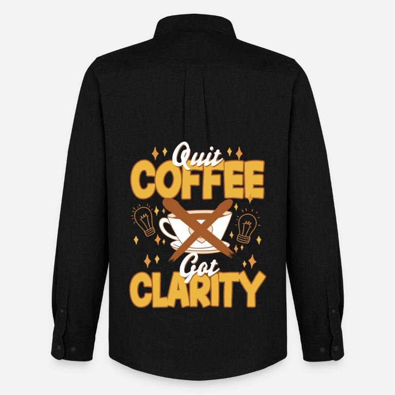 Coffee withdrawal decaffeinated ex-coffee drinker - Men's Oxford Shirt by Stanley/Stella - black