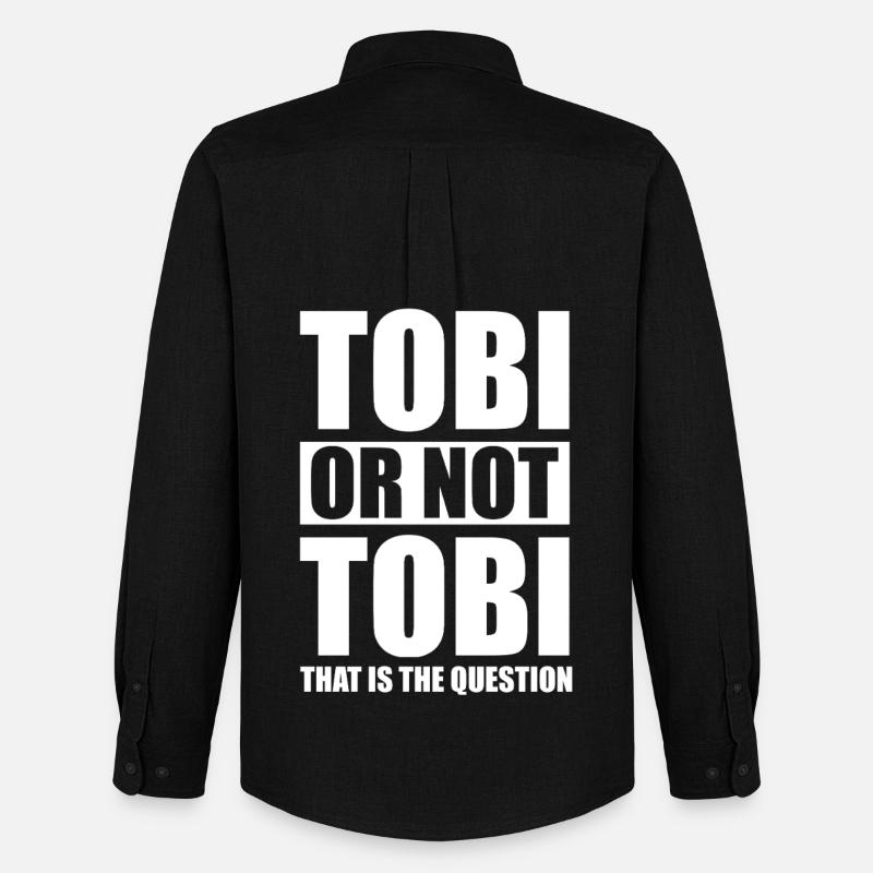 Tobi or not Tobi - Männer Oxford Hemd von Stanley/Stella - Schwarz