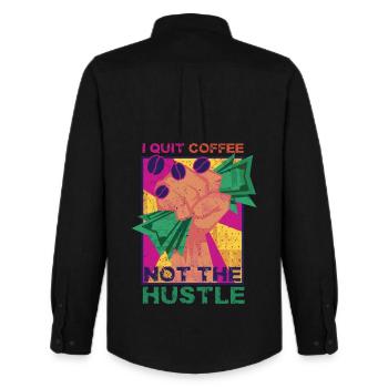 Coffee withdrawal decaffeinated ex-coffee drinker - Men's Oxford Shirt by Stanley/Stella - black - Back - AI Model Male 185 dark (185cm)
