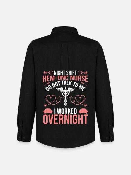 Hem/Onc Nurse Husband Hematology Nurse - Men's Oxford Shirt by Stanley/Stella - black