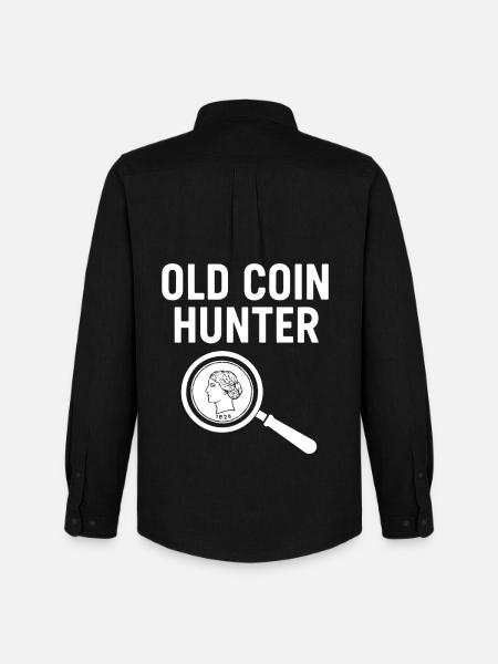 Old Coin Hunter Schatzsucher-Abenteuer - Männer Oxford Hemd von Stanley/Stella - Schwarz