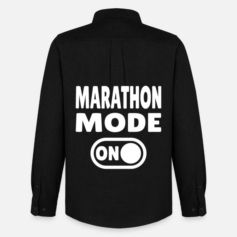 Marathon Mode On – Laufen mit Leidenschaft - Männer Oxford Hemd von Stanley/Stella - Schwarz