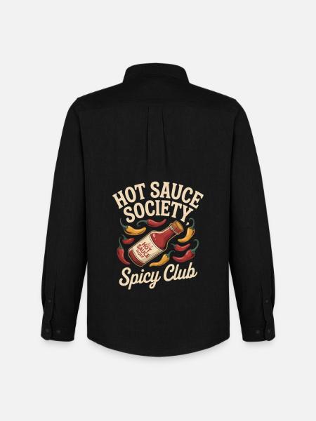 Hot Sauce Society – Spicy Club - Men's Oxford Shirt by Stanley/Stella - black