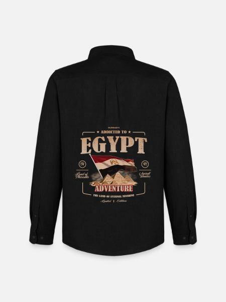 Égypte, Terre du Soleil Éternel, Fête - Chemise Oxford homme Stanley/Stella - noir