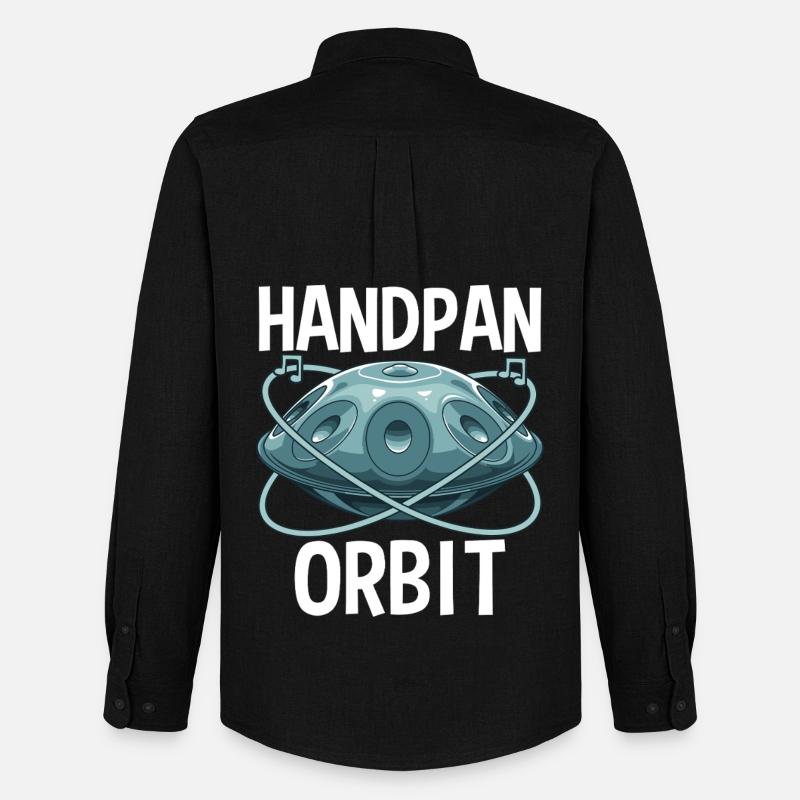 Handpan Orbit - Männer Oxford Hemd von Stanley/Stella - Schwarz