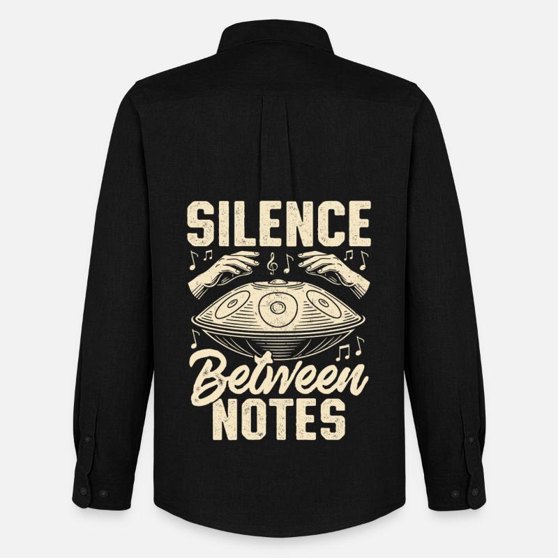 Silence Between Notes - Männer Oxford Hemd von Stanley/Stella - Schwarz
