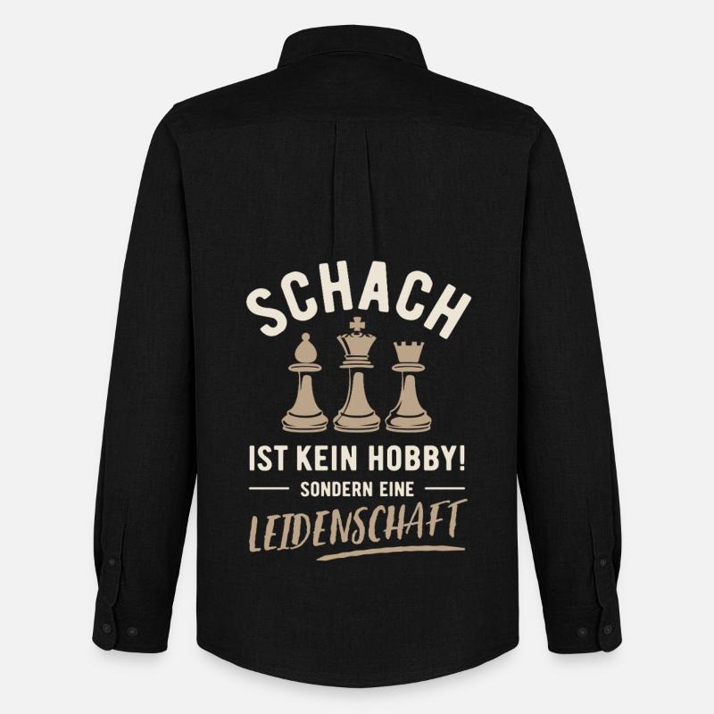 Schach | Kein Hobby sondern Leidenschaft - Männer Oxford Hemd von Stanley/Stella - Schwarz
