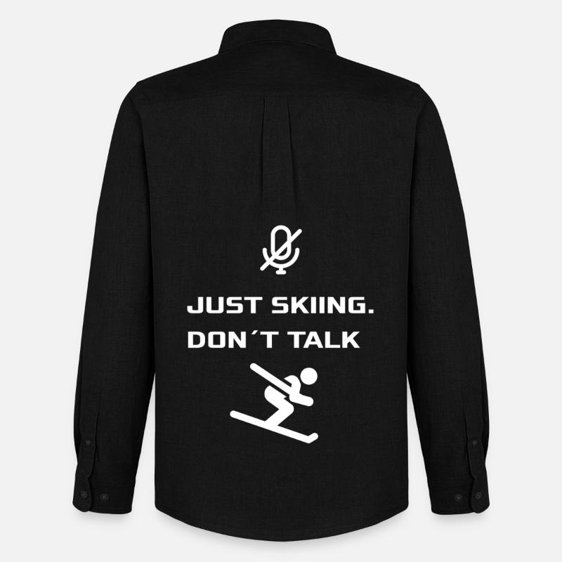 Just Skiing - Dont Talk - Männer Oxford Hemd von Stanley/Stella - Schwarz